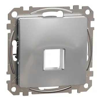   Schneider Electric SDD113421 Egyes adapter Keystone (RJ45, RJ11, HDMI, VGA) csatlakozóhoz, alumínium burkolattal, keret nélkül (Sedna Design / Elements)
