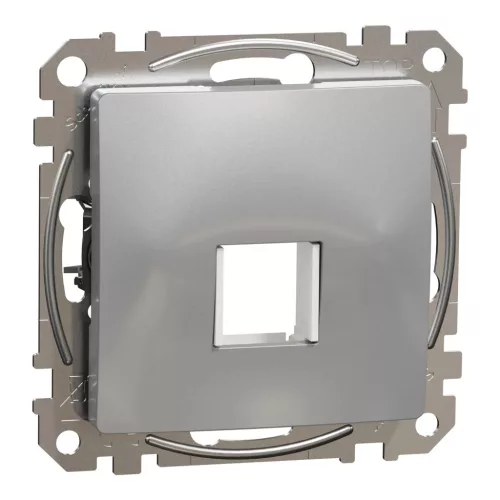 Schneider Electric SDD113421 Egyes adapter Keystone (RJ45, RJ11, HDMI, VGA) csatlakozóhoz, alumínium burkolattal, keret nélkül (Sedna Design / Elements)