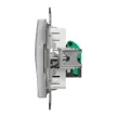 Schneider Electric SDD113451 Informatikai csatlakozóaljzat 1xRJ45, Cat5e UTP, alumínium burkolattal, keret nélkül, csavaros bekötés (Sedna Design / Elements)