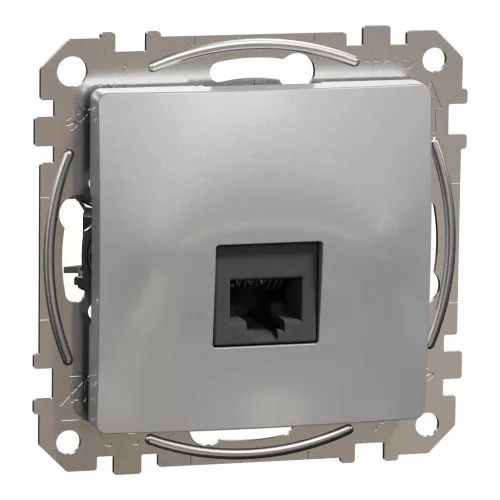 Schneider Electric SDD113461 Informatikai csatlakozóaljzat 1xRJ45, Cat6 UTP, alumínium burkolattal, keret nélkül, csavaros bekötés (Sedna Design / Elements)