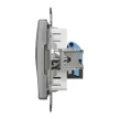 Schneider Sedna SDD113461 1x RJ45 Cat6 UTP adatcsatlakozó aljzat alumínium