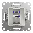 Schneider Electric SDD113466S Informatikai csatlakozóaljzat 1xRJ45, Cat6A STP, alumínium burkolattal, keret nélkül, csavaros bekötés (Sedna Design / Elements)