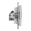 Schneider Sedna SDD113466S 1x RJ45 Cat6A STP adatcsatlakozó aljzat alumínium