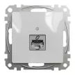 Schneider Electric SDD113466S Informatikai csatlakozóaljzat 1xRJ45, Cat6A STP, alumínium burkolattal, keret nélkül, csavaros bekötés (Sedna Design / Elements)