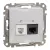 Schneider Electric SDD113468 kombinált csatlakozóaljzat 1xRJ45 + 1xRJ11 (informatikai UTP cat6 + telefon) alumínium burkolattal, keret nélkül, csavaros bekötés (Sedna Design / Elements)