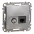 Schneider Electric SDD113469T kombinált csatlakozóaljzat 1xRJ45 + 1xTV (informatikai UTP cat6 + végzáró 4dB) alumínium burkolattal, keret nélkül, csavaros bekötés (Sedna Design / Elements)