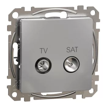   Schneider Electric SDD113471S végzáró TV-SAT csatlakozóaljzat 4 dB(TV) 1 dB (SAT),alumínium burkolattal, keret nélkül, csavaros bekötés (Sedna Design / Elements)