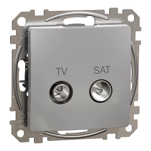 Schneider Electric SDD113471S végzáró TV-SAT csatlakozóaljzat 4 dB(TV) 1 dB (SAT),alumínium burkolattal, keret nélkül, csavaros bekötés (Sedna Design / Elements)