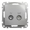 Schneider Electric SDD113471S végzáró TV-SAT csatlakozóaljzat 4 dB(TV) 1 dB (SAT),alumínium burkolattal, keret nélkül, csavaros bekötés (Sedna Design / Elements)