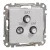Schneider Electric SDD113481S végzáró TV-SAT-SAT csatlakozóaljzat 4 dB(TV) 1 dB(SAT) , alumínium burkolattal, keret nélkül, csavaros bekötés (Sedna Design / Elements)