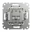 Schneider Electric SDD113481 végzáró TV-Rádió-SAT csatlakozóaljzat 4 dB(TV) 10 dB(Rádió) 1 dB (SAT),alumínium burkolattal, keret nélkül, csavaros bekötés (Sedna Design / Elements)