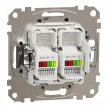 Schneider Electric SDD113492 telefoncsatlakozó 2xRJ11, alumínium burkolattal, keret nélkül, csavaros bekötés (Sedna Design / Elements)