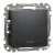 Schneider Electric SDD114101L egypólusú kapcsoló (101), antracit burkolattal, kék jelzőfénnyel, rugós bekötés, kerét nélkül, süllyesztett, 10A 250V IP20 (Sedna Design / Elements)