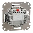 Schneider Electric SDD114101L egypólusú kapcsoló (101), antracit burkolattal, kék jelzőfénnyel, rugós bekötés, kerét nélkül, süllyesztett, 10A 250V IP20 (Sedna Design / Elements)