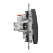 Schneider Electric SDD114101L egypólusú kapcsoló (101), antracit burkolattal, kék jelzőfénnyel, rugós bekötés, kerét nélkül, süllyesztett, 10A 250V IP20 (Sedna Design / Elements)