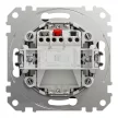 Schneider Electric SDD114101L egypólusú kapcsoló (101), antracit burkolattal, kék jelzőfénnyel, rugós bekötés, kerét nélkül, süllyesztett, 10A 250V IP20 (Sedna Design / Elements)