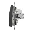 Schneider Electric SDD114101N egypólusú kapcsoló (101), antracit burkolattal, piros ellenőrzőfénnyel, rugós bekötés, kerét nélkül, süllyesztett, 10A 250V IP20 (Sedna Design / Elements)