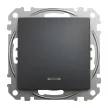 Schneider Electric SDD114101N egypólusú kapcsoló (101), antracit burkolattal, piros ellenőrzőfénnyel, rugós bekötés, kerét nélkül, süllyesztett, 10A 250V IP20 (Sedna Design / Elements)