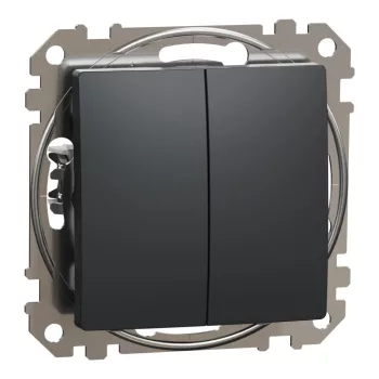   Schneider Electric SDD114105 csillárkapcsoló (105), antracit burkolattal, rugós bekötés, kerét nélkül, süllyesztett, 10A 250V IP20 (Sedna Design / Elements)