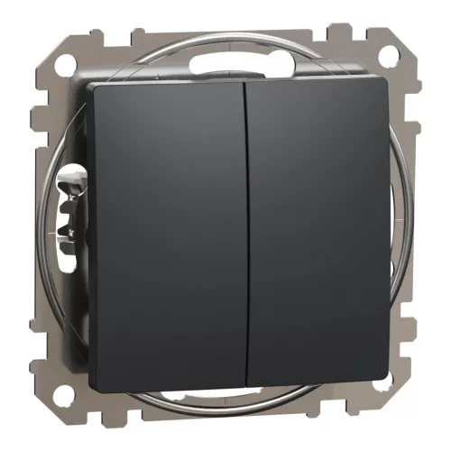 Schneider Electric SDD114105 csillárkapcsoló (105), antracit burkolattal, rugós bekötés, kerét nélkül, süllyesztett, 10A 250V IP20 (Sedna Design / Elements)