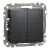 Schneider Electric SDD114105L csillárkapcsoló (105), antracit burkolattal, kék jelzőfénnyel, rugós bekötés, kerét nélkül, süllyesztett, 10A 250V IP20 (Sedna Design / Elements)