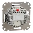 Schneider Electric SDD114105L csillárkapcsoló (105), antracit burkolattal, kék jelzőfénnyel, rugós bekötés, kerét nélkül, süllyesztett, 10A 250V IP20 (Sedna Design / Elements)