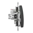 Schneider Electric SDD114105 csillárkapcsoló (105), antracit burkolattal, rugós bekötés, kerét nélkül, süllyesztett, 10A 250V IP20 (Sedna Design / Elements)