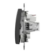 Schneider Electric SDD114105 csillárkapcsoló (105), antracit burkolattal, rugós bekötés, kerét nélkül, süllyesztett, 10A 250V IP20 (Sedna Design / Elements)