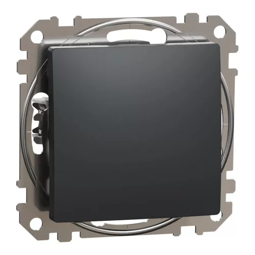 Schneider Electric SDD114106 váltókapcsoló (106), antracit burkolattal, rugós bekötés, kerét nélkül, süllyesztett, 10A 250V IP20 (Sedna Design / Elements)