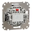 Schneider Electric SDD114106L váltókapcsoló (106), antracit burkolattal, kék jelzőfénnyel, rugós bekötés, kerét nélkül, süllyesztett, 10A 250V IP20 (Sedna Design / Elements)