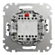 Schneider Electric SDD114106L váltókapcsoló (106), antracit burkolattal, kék jelzőfénnyel, rugós bekötés, kerét nélkül, süllyesztett, 10A 250V IP20 (Sedna Design / Elements)