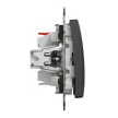 Schneider Electric SDD114106L váltókapcsoló (106), antracit burkolattal, kék jelzőfénnyel, rugós bekötés, kerét nélkül, süllyesztett, 10A 250V IP20 (Sedna Design / Elements)
