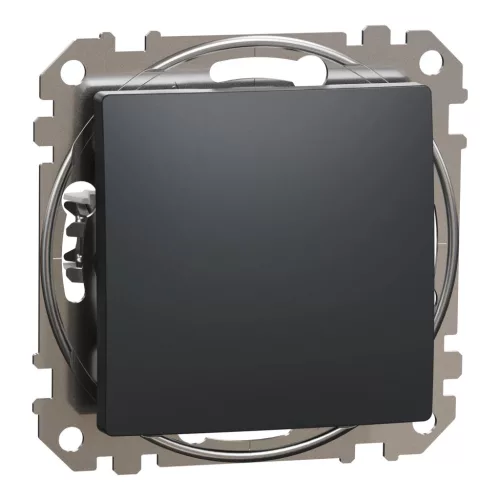 Schneider Electric SDD114107 keresztkapcsoló (107), antracit burkolattal, rugós bekötés, kerét nélkül, süllyesztett, 10A 250V IP20 (Sedna Design / Elements)