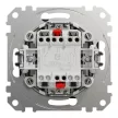 Schneider Electric SDD114107L keresztkapcsoló (107), antracit burkolattal, kék jelzőfénnyel, rugós bekötés, kerét nélkül, süllyesztett, 10A 250V IP20 (Sedna Design / Elements)