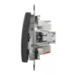 Schneider Electric SDD114107 keresztkapcsoló (107), antracit burkolattal, rugós bekötés, kerét nélkül, süllyesztett, 10A 250V IP20 (Sedna Design / Elements)