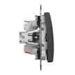 Schneider Electric SDD114107 keresztkapcsoló (107), antracit burkolattal, rugós bekötés, kerét nélkül, süllyesztett, 10A 250V IP20 (Sedna Design / Elements)