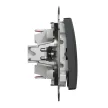 Schneider Electric SDD114108 kettős váltóérintkezős kapcsoló (106+6), antracit burkolattal, rugós bekötés, kerét nélkül, süllyesztett, 10A 250V IP20 (Sedna Design / Elements)