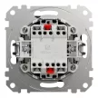 Schneider Electric SDD114108 kettős váltóérintkezős kapcsoló (106+6), antracit burkolattal, rugós bekötés, kerét nélkül, süllyesztett, 10A 250V IP20 (Sedna Design / Elements)