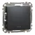 Schneider Electric SDD114111L egypólusú nyomó (N101), antracit burkolattal, kék jelzőfénnyel, rugós bekötés, kerét nélkül, süllyesztett, 10A 250V IP20 (Sedna Design / Elements)