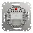 Schneider Electric SDD114111L egypólusú nyomó (N101), antracit burkolattal, kék jelzőfénnyel, rugós bekötés, kerét nélkül, süllyesztett, 10A 250V IP20 (Sedna Design / Elements)