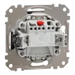 Schneider Electric SDD114111L egypólusú nyomó (N101), antracit burkolattal, kék jelzőfénnyel, rugós bekötés, kerét nélkül, süllyesztett, 10A 250V IP20 (Sedna Design / Elements)