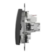 Schneider Electric SDD114111 egypólusú nyomó (N101), antracit burkolattal, rugós bekötés, kerét nélkül, süllyesztett, 10A 250V IP20 (Sedna Design / Elements)