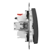 Schneider Electric SDD114114 redőnynyomó, antracit burkolattal, rugós bekötés, kerét nélkül, süllyesztett, 10A 250V IP20 (Sedna Design / Elements)