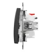 Schneider Electric SDD114114 redőnynyomó, antracit burkolattal, rugós bekötés, kerét nélkül, süllyesztett, 10A 250V IP20 (Sedna Design / Elements)