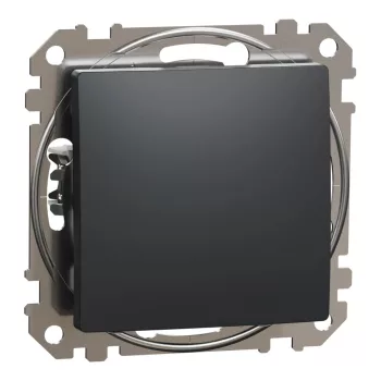   Schneider Electric SDD114116 váltóérintkezős nyomó (N106), antracit burkolattal, rugós bekötés, kerét nélkül, süllyesztett, 10A 250V IP20 (Sedna Design / Elements)