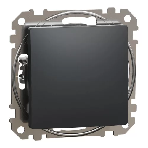 Schneider Electric SDD114116 váltóérintkezős nyomó (N106), antracit burkolattal, rugós bekötés, kerét nélkül, süllyesztett, 10A 250V IP20 (Sedna Design / Elements)