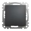 Schneider Electric SDD114116 váltóérintkezős nyomó (N106), antracit burkolattal, rugós bekötés, kerét nélkül, süllyesztett, 10A 250V IP20 (Sedna Design / Elements)