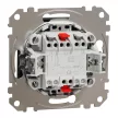 Schneider Electric SDD114118 kettős nyomó, antracit burkolattal, rugós bekötés, kerét nélkül, süllyesztett, 10A 250V IP20 (Sedna Design / Elements)