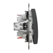 Schneider Electric SDD114118 kettős nyomó, antracit burkolattal, rugós bekötés, kerét nélkül, süllyesztett, 10A 250V IP20 (Sedna Design / Elements)