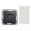 Schneider Electric SDD114121 kártyás kapcsoló, antracit burkolattal, rugós bekötés, kerét nélkül, süllyesztett, 10A 250V IP20 (Sedna Design / Elements)